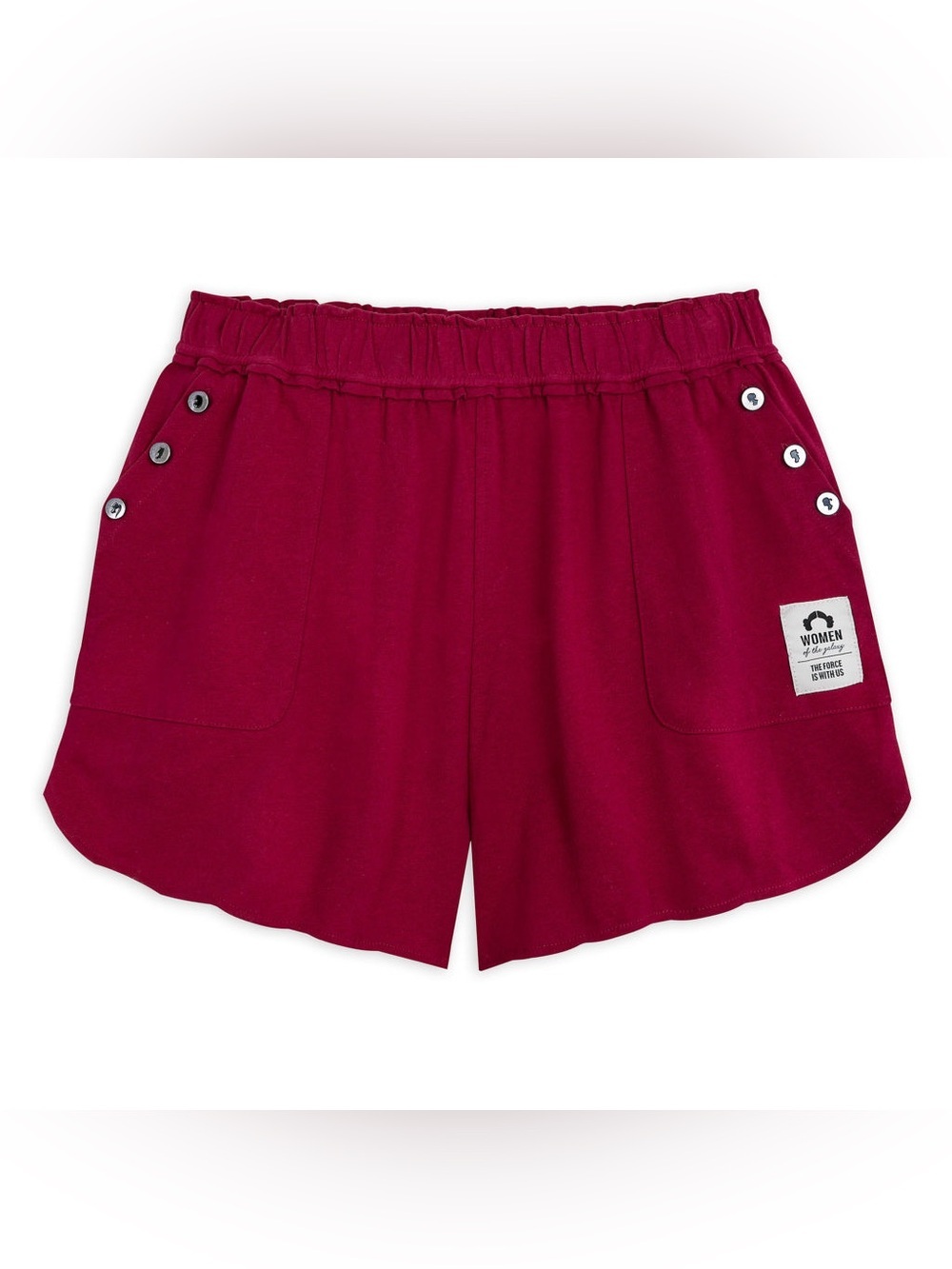 NWT Disney Star Wars Women of the Galaxy Shorts Cotton Linen Berry Sz M